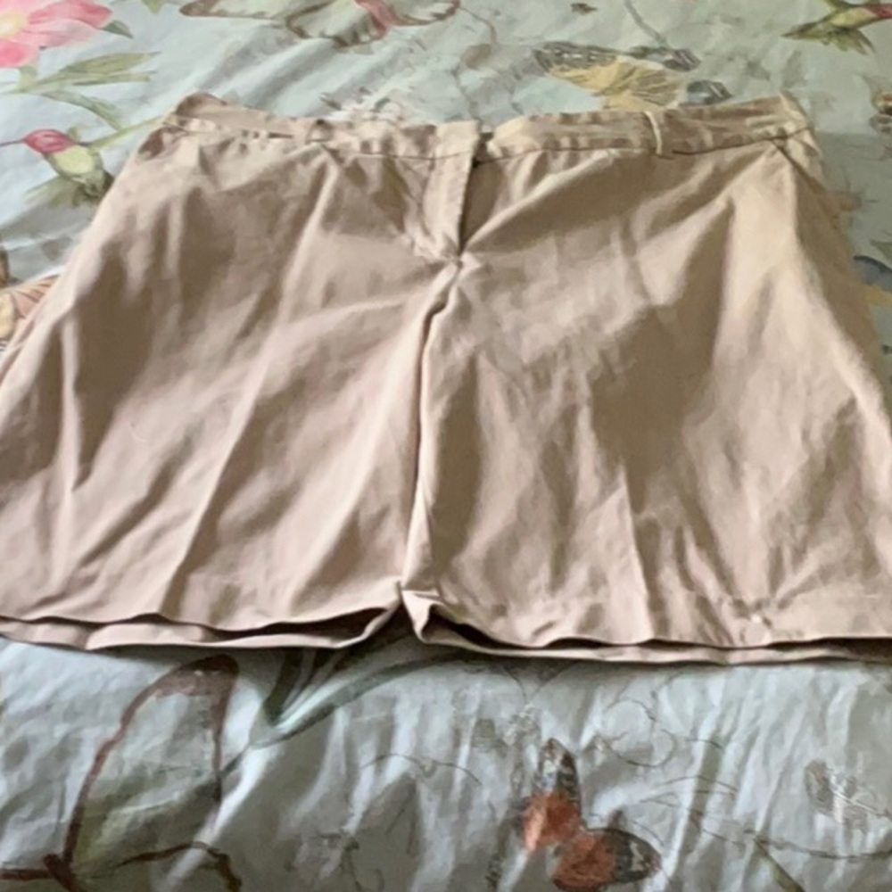 Talbots Bermuda Shorts Classic Cotton Casual Size 14 TAN Shorts